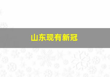 山东现有新冠