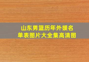 山东男篮历年外援名单表图片大全集高清图