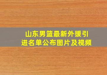 山东男篮最新外援引进名单公布图片及视频