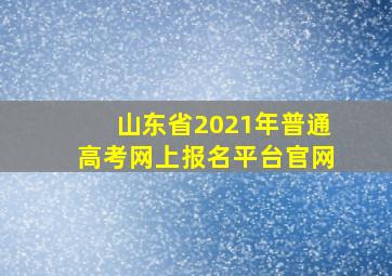 山东省2021年普通高考网上报名平台官网