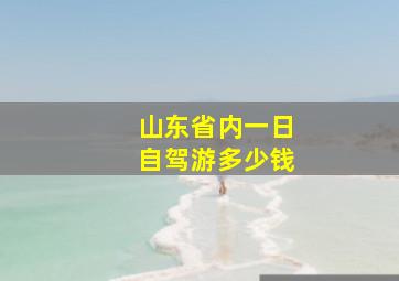 山东省内一日自驾游多少钱