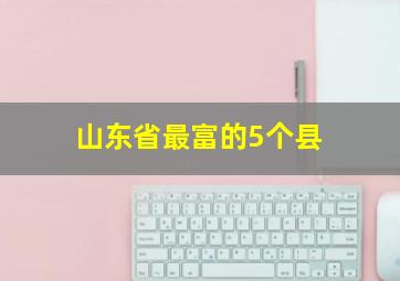 山东省最富的5个县