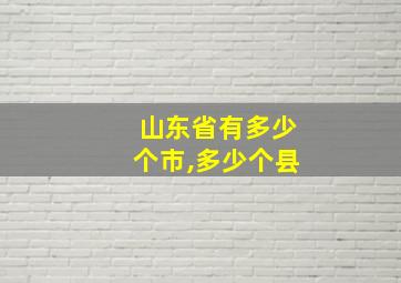 山东省有多少个市,多少个县