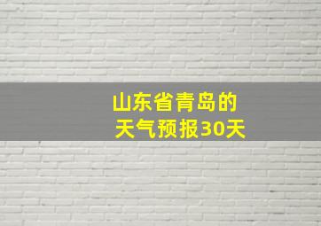 山东省青岛的天气预报30天