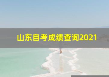 山东自考成绩查询2021