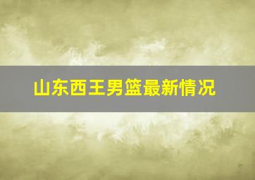 山东西王男篮最新情况