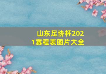 山东足协杯2021赛程表图片大全