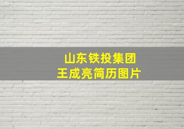 山东铁投集团王成亮简历图片