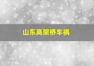 山东高架桥车祸