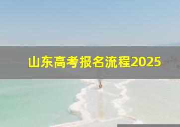 山东高考报名流程2025