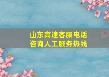 山东高速客服电话咨询人工服务热线