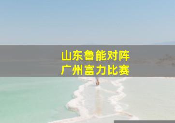 山东鲁能对阵广州富力比赛