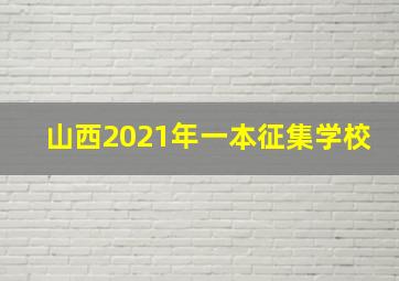 山西2021年一本征集学校