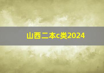 山西二本c类2024