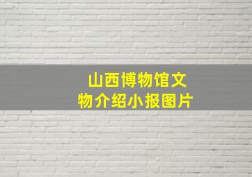 山西博物馆文物介绍小报图片