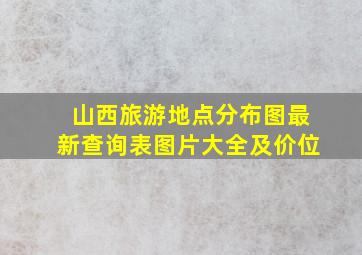 山西旅游地点分布图最新查询表图片大全及价位