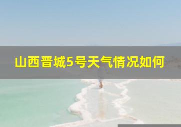 山西晋城5号天气情况如何