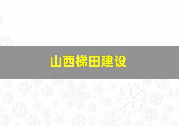 山西梯田建设