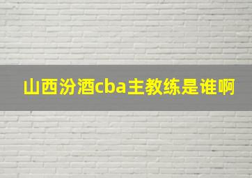 山西汾酒cba主教练是谁啊