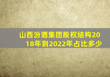 山西汾酒集团股权结构2018年到2022年占比多少