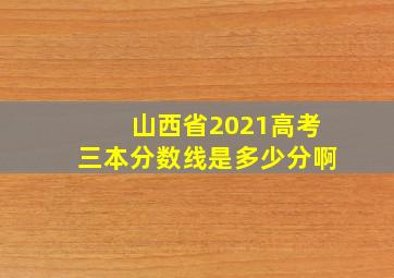 山西省2021高考三本分数线是多少分啊