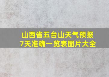 山西省五台山天气预报7天准确一览表图片大全