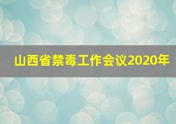 山西省禁毒工作会议2020年