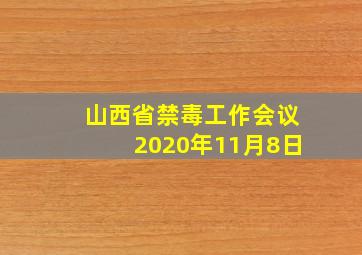 山西省禁毒工作会议2020年11月8日