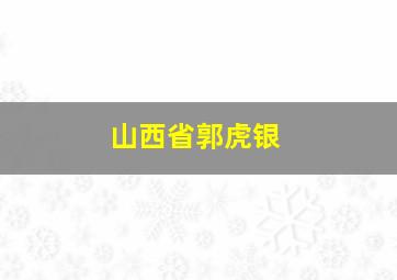 山西省郭虎银