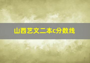 山西艺文二本c分数线