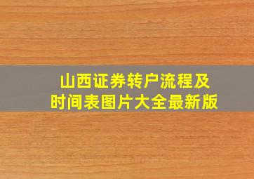 山西证券转户流程及时间表图片大全最新版