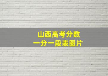 山西高考分数一分一段表图片