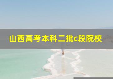 山西高考本科二批c段院校