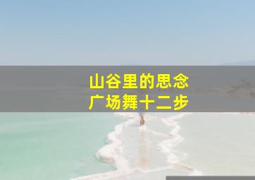 山谷里的思念广场舞十二步