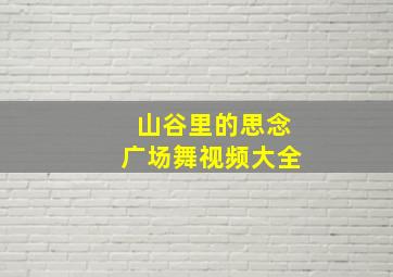 山谷里的思念广场舞视频大全