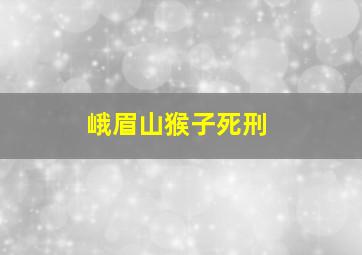 峨眉山猴子死刑