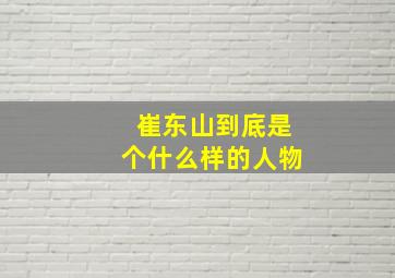 崔东山到底是个什么样的人物