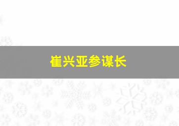 崔兴亚参谋长