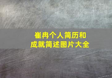 崔冉个人简历和成就简述图片大全