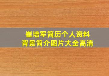 崔培军简历个人资料背景简介图片大全高清