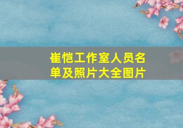 崔恺工作室人员名单及照片大全图片