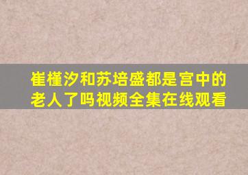 崔槿汐和苏培盛都是宫中的老人了吗视频全集在线观看