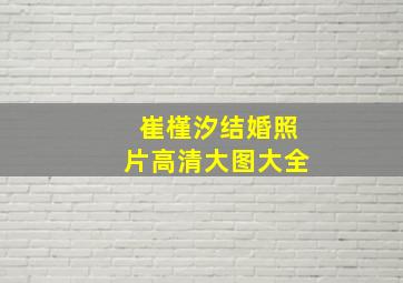 崔槿汐结婚照片高清大图大全