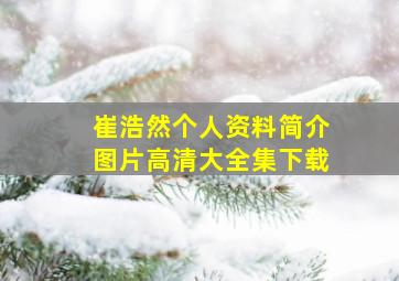 崔浩然个人资料简介图片高清大全集下载