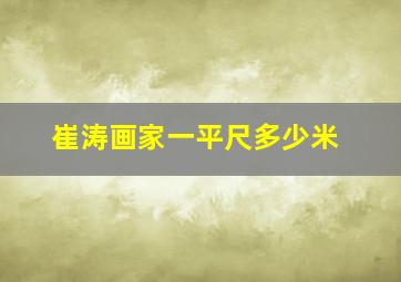 崔涛画家一平尺多少米