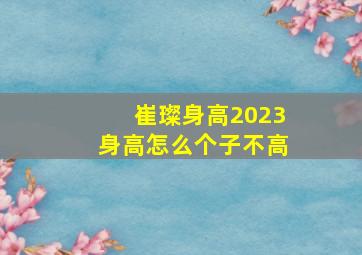 崔璨身高2023身高怎么个子不高