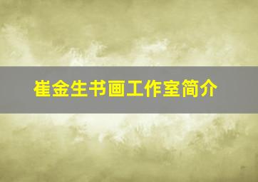 崔金生书画工作室简介