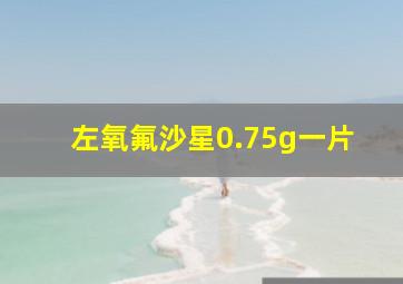 左氧氟沙星0.75g一片