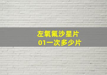 左氧氟沙星片01一次多少片