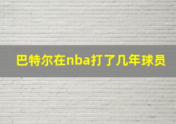 巴特尔在nba打了几年球员